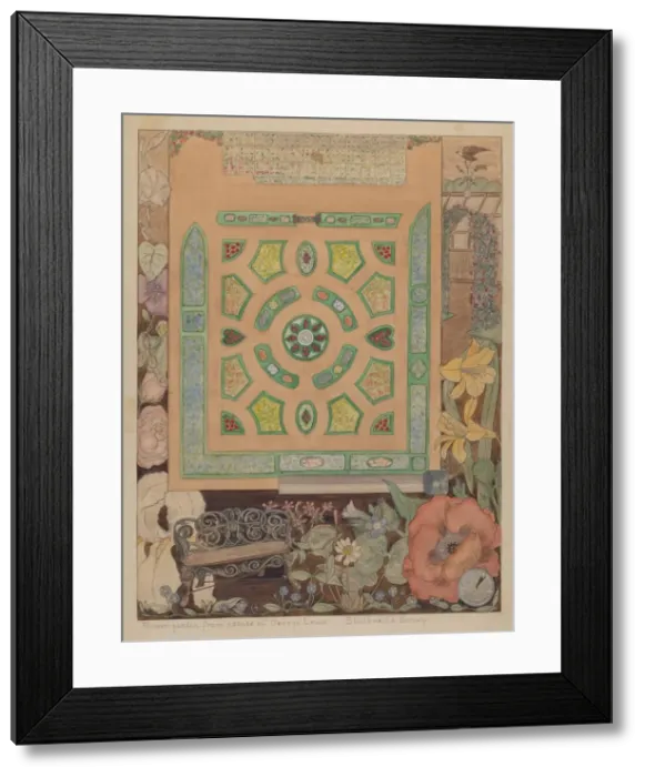 Framed Print : Flower Garden - Lewis Estate, c. 1936. Creator: Virginia Richards Framed Print : Flower Garden - Lewis Estate, c. 1936. Creator: Virginia Richards