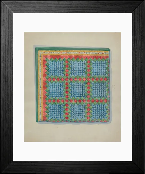Framed Print : Patchwork Quilt, c. 1936. Creator: Mabel Ritter Framed Print : Patchwork Quilt, c. 1936. Creator: Mabel Ritter