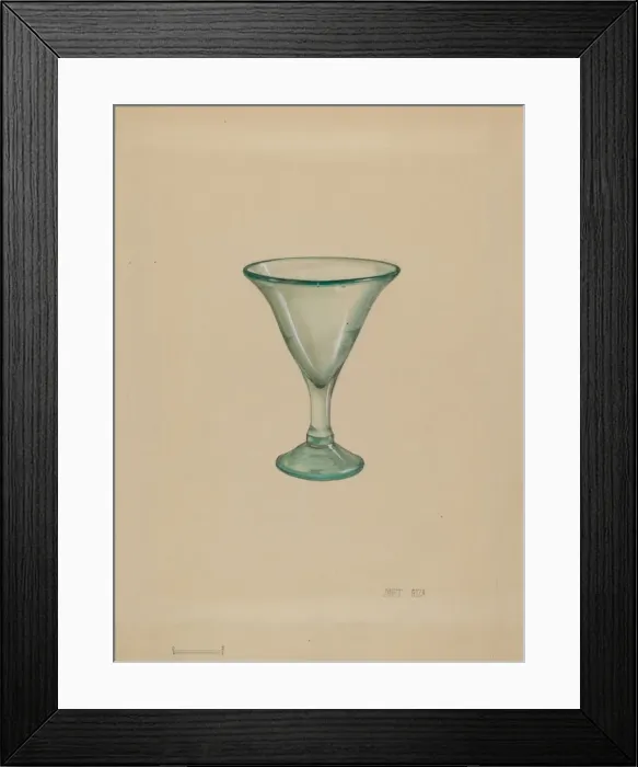 Framed Print : Wine Glass, c. 1936. Creator: Janet Riza Framed Print : Wine Glass, c. 1936. Creator: Janet Riza