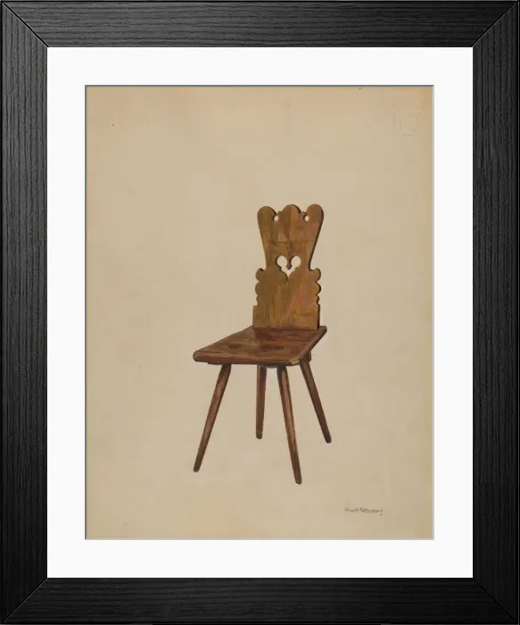 Framed Print : Side Chair, 1936. Creator: Joseph Rothenberg Framed Print : Side Chair, 1936. Creator: Joseph Rothenberg