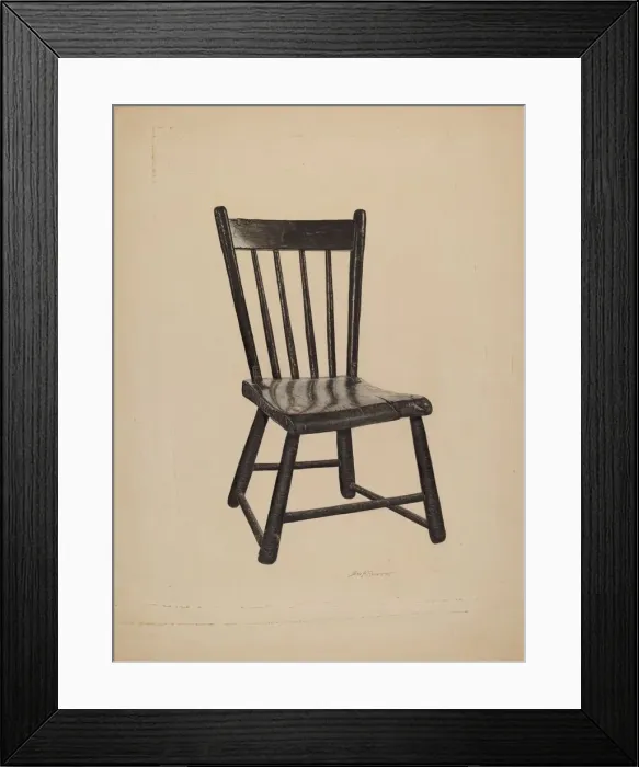 Framed Print : Kitchen Chair, c. 1940. Creator: Sydney Roberts Framed Print : Kitchen Chair, c. 1940. Creator: Sydney Roberts