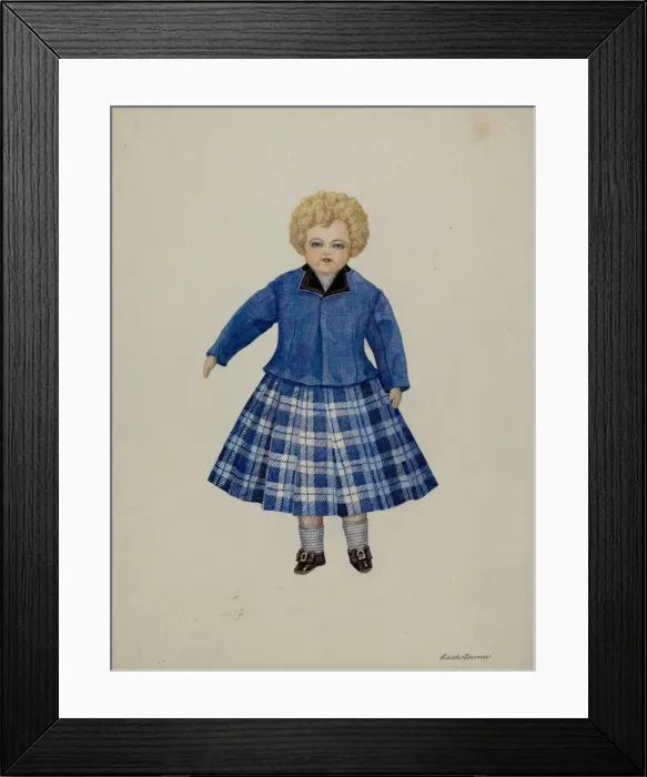 Framed Print : Doll - Leslie Simpson, c. 1937. Creators: Josephine C. Romano, Edith Towner Framed Print : Doll - Leslie Simpson, c. 1937. Creators: Josephine C. Romano, Edith Towner