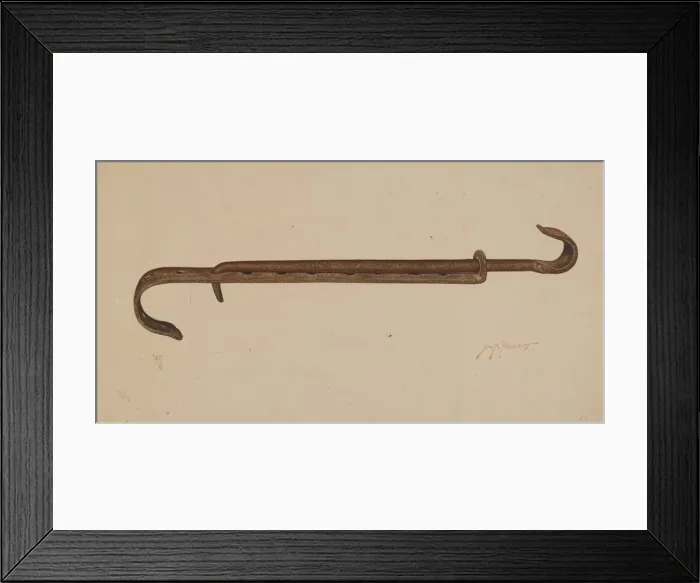 Framed Print : Fireplace Tool, c. 1940. Creator: Sydney Roberts