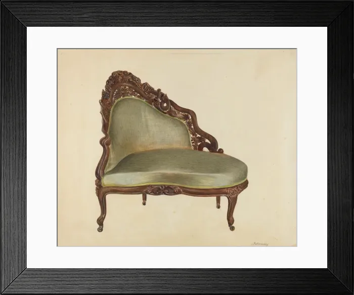 Framed Print : Love Seat, c. 1940. Creator: Joseph Rothenberg Framed Print : Love Seat, c. 1940. Creator: Joseph Rothenberg