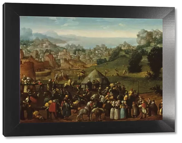 Landscape with Tournament and Hunters, 1519  /  20. Creator: Jan van Scorel