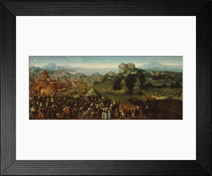 Framed Print : Landscape with Tournament and Hunters, 1519 / 20. Creator: Jan van Scorel Framed Print : Landscape with Tournament and Hunters, 1519 / 20. Creator: Jan van Scorel