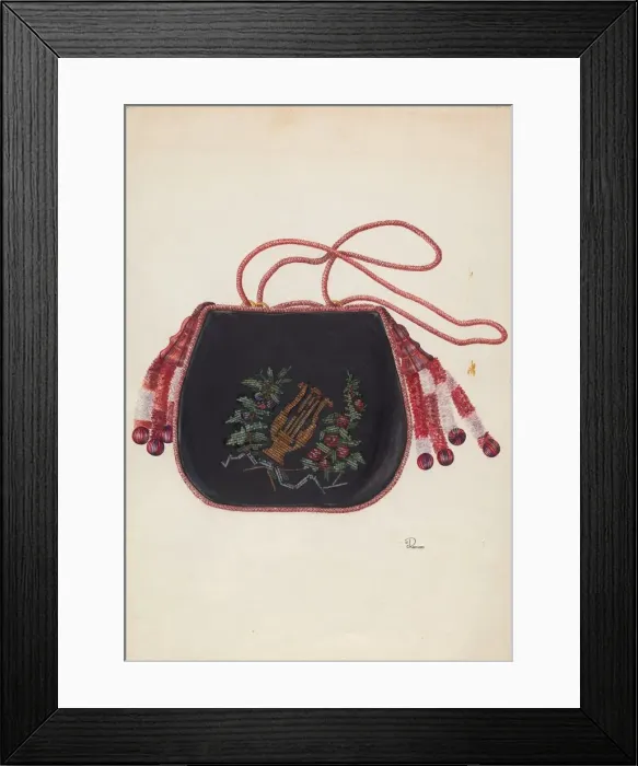 Framed Print : Handbag, c. 1938. Creator: Josephine C. Romano Framed Print : Handbag, c. 1938. Creator: Josephine C. Romano