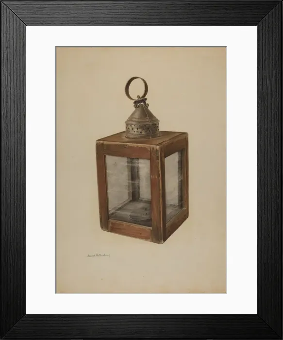 Framed Print : Hand Lantern, c. 1938. Creator: Joseph Rothenberg