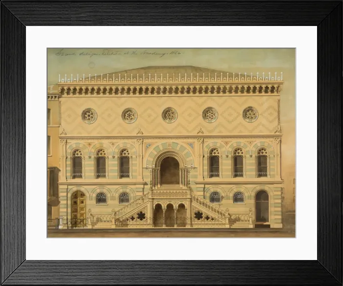 Framed Print : National Academy of Design Competition, New York, New York, South Elevation, 1861 Framed Print : National Academy of Design Competition, New York, New York, South Elevation, 1861