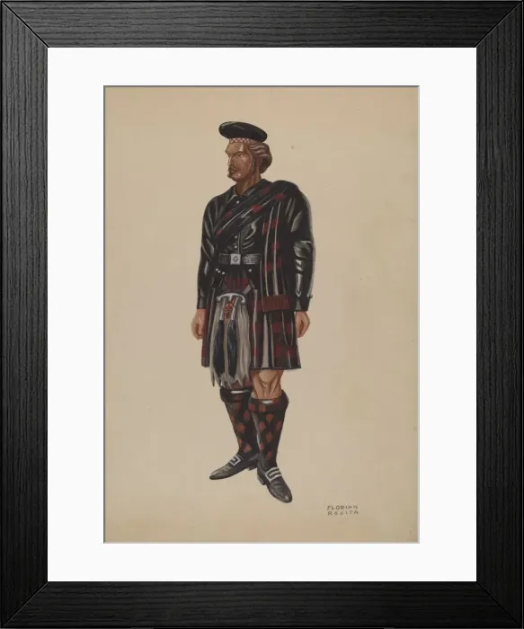 Framed Print : Cigar Store Scotchman, c. 1937. Creator: Florian Rokita Framed Print : Cigar Store Scotchman, c. 1937. Creator: Florian Rokita