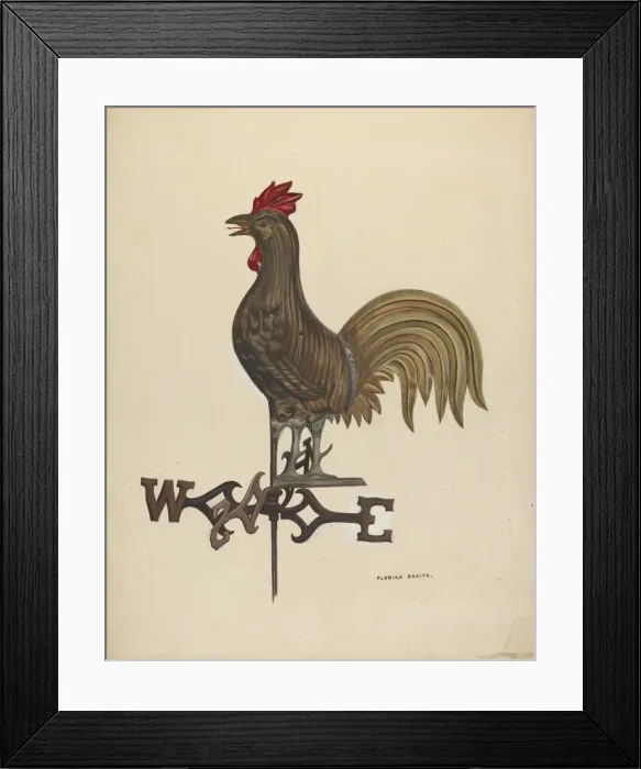 Framed Print : Weathercock, c. 1936. Creator: Florian Rokita Framed Print : Weathercock, c. 1936. Creator: Florian Rokita