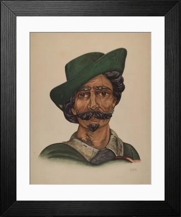 Framed Print : Cigar Store Figure, c. 1937. Creator: Florian Rokita Framed Print : Cigar Store Figure, c. 1937. Creator: Florian Rokita