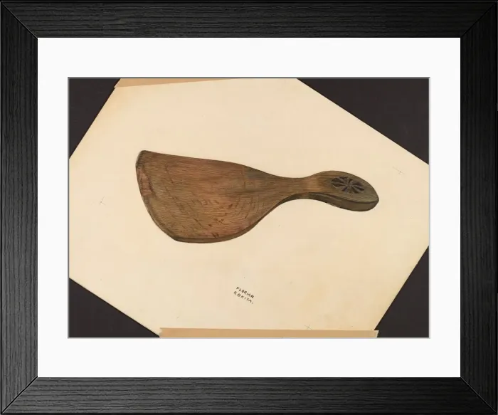 Framed Print : Butter Paddle, c. 1938. Creator: Florian Rokita Framed Print : Butter Paddle, c. 1938. Creator: Florian Rokita