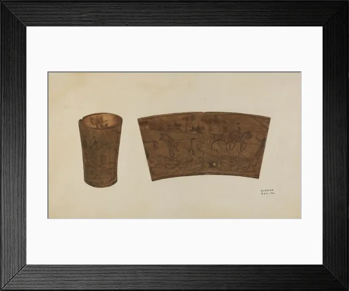 Framed Print : Horn Cup, c. 1937. Creator: Florian Rokita Framed Print : Horn Cup, c. 1937. Creator: Florian Rokita