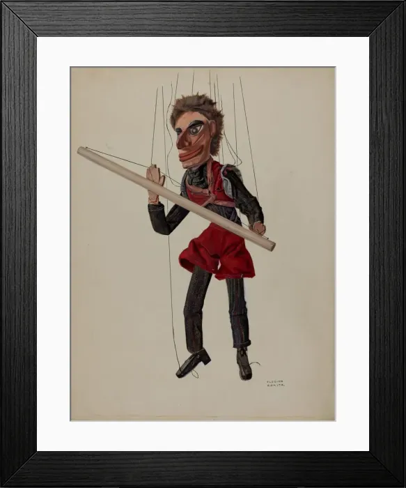 Framed Print : Tight-rope Walker Marionette, c. 1937. Creator: Florian Rokita Framed Print : Tight-rope Walker Marionette, c. 1937. Creator: Florian Rokita