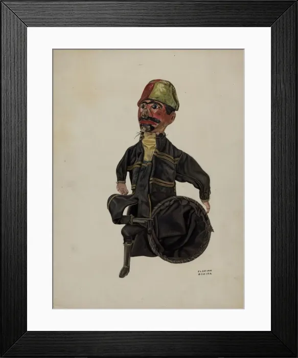 Framed Print : Policeman Hand Puppet, c. 1938. Creator: Florian Rokita Framed Print : Policeman Hand Puppet, c. 1938. Creator: Florian Rokita