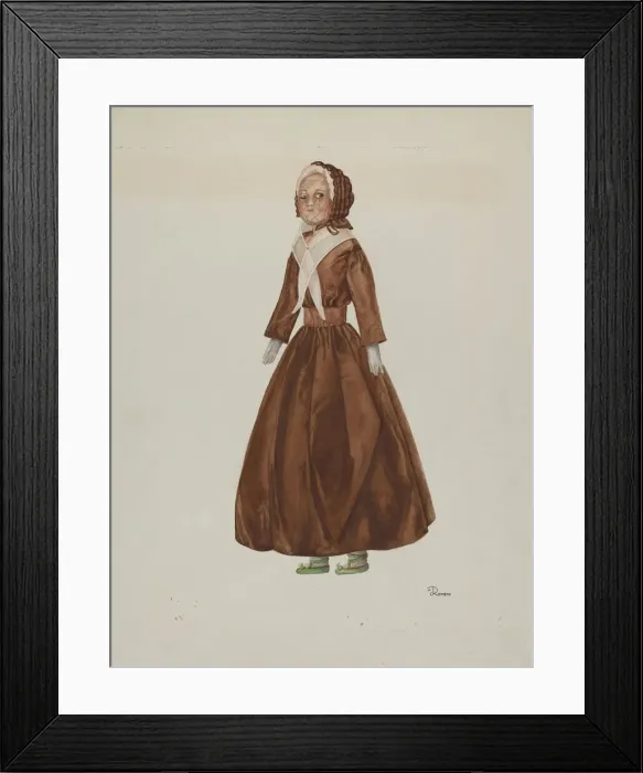 Framed Print : Doll - Betsey Paine, c. 1939. Creator: Josephine C. Romano Framed Print : Doll - Betsey Paine, c. 1939. Creator: Josephine C. Romano