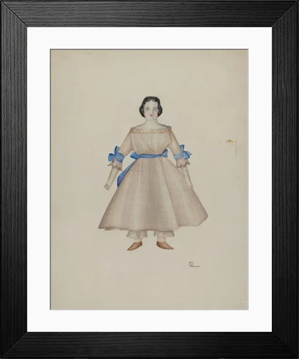 Framed Print : Doll - Mary, c. 1939. Creator: Josephine C. Romano Framed Print : Doll - Mary, c. 1939. Creator: Josephine C. Romano