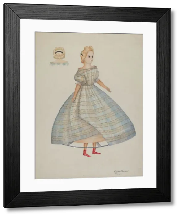 Framed Print : Doll - Nellie Bates, c. 1937. Creators: Josephine C. Romano, Edith Towner Framed Print : Doll - Nellie Bates, c. 1937. Creators: Josephine C. Romano, Edith Towner