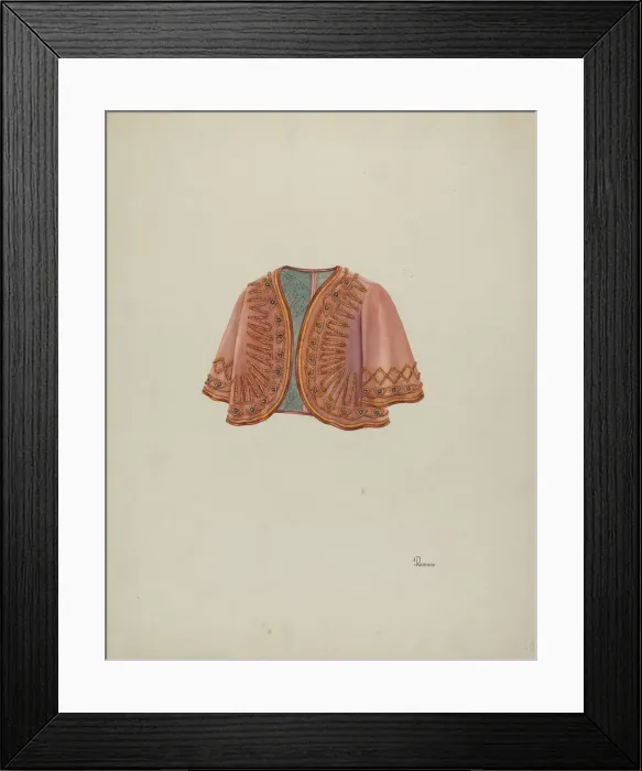 Framed Print : Bolero Jacket, c. 1940. Creator: Josephine C. Romano Framed Print : Bolero Jacket, c. 1940. Creator: Josephine C. Romano