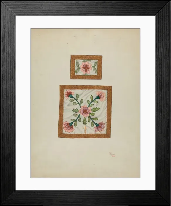 Framed Print : Burse and Chalice Veil, c. 1940. Creators: Josephine C. Romano, Hal Blakeley Framed Print : Burse and Chalice Veil, c. 1940. Creators: Josephine C. Romano, Hal Blakeley