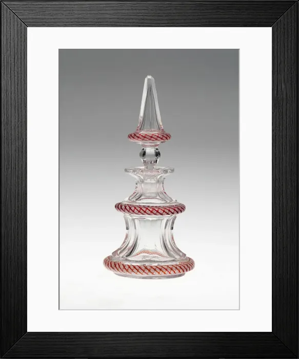 Framed Print : Perfume Bottle with Stopper, Luneville, Late 19th century Framed Print : Perfume Bottle with Stopper, Luneville, Late 19th century