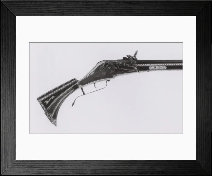 Framed Print : Wheellock Gun, Augsburg, c. 1585. Creator: Berhard Albrecht Framed Print : Wheellock Gun, Augsburg, c. 1585. Creator: Berhard Albrecht