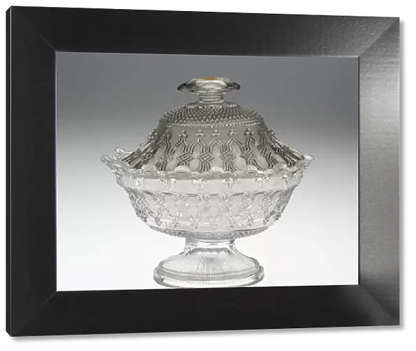 Covered Bowl and Stand, Luneville, Mid 19th century. Creator: Baccarat Glasshouse