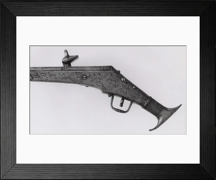 Framed Print : Wheellock Pistol, Nuremberg, c. 1590. Creator: Peter Danner Framed Print : Wheellock Pistol, Nuremberg, c. 1590. Creator: Peter Danner