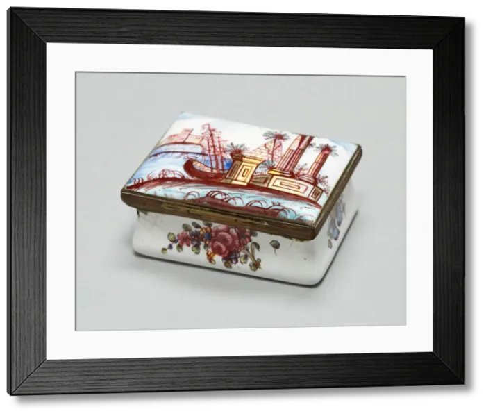 Framed Print : Box, Bilston, c. 1785 / 1800. Creator: Unknown Framed Print : Box, Bilston, c. 1785 / 1800. Creator: Unknown
