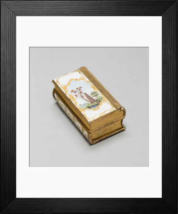 Framed Print : Necessaire in the Form of Two Books, Bilston, 1765 / 85. Creator: Unknown Framed Print : Necessaire in the Form of Two Books, Bilston, 1765 / 85. Creator: Unknown