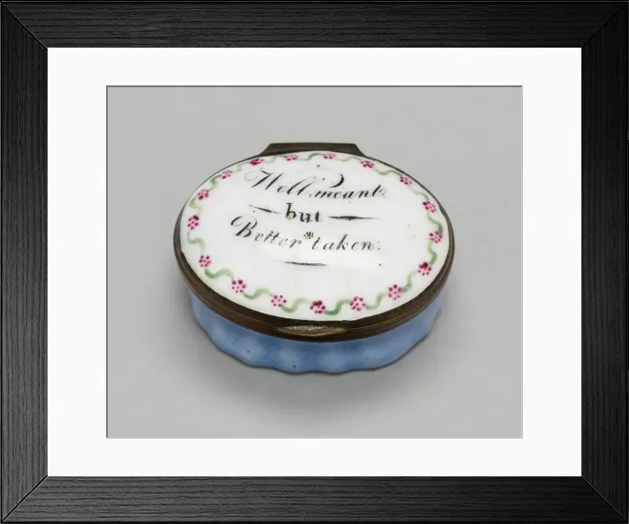 Framed Print : Box, Bilston, 1770 / 90. Creator: Unknown Framed Print : Box, Bilston, 1770 / 90. Creator: Unknown