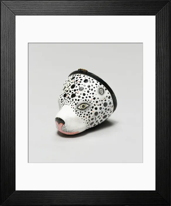 Framed Print : Bonbonniere: Dalmatians Head, Bilston, c. 1765. Creator: Unknown Framed Print : Bonbonniere: Dalmatians Head, Bilston, c. 1765. Creator: Unknown