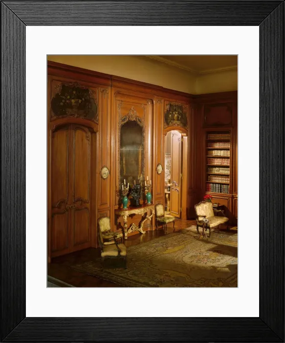 Framed Print : E-20: French Library of the Louis XV Period, c. 1720, United States, c. 1937 Framed Print : E-20: French Library of the Louis XV Period, c. 1720, United States, c. 1937