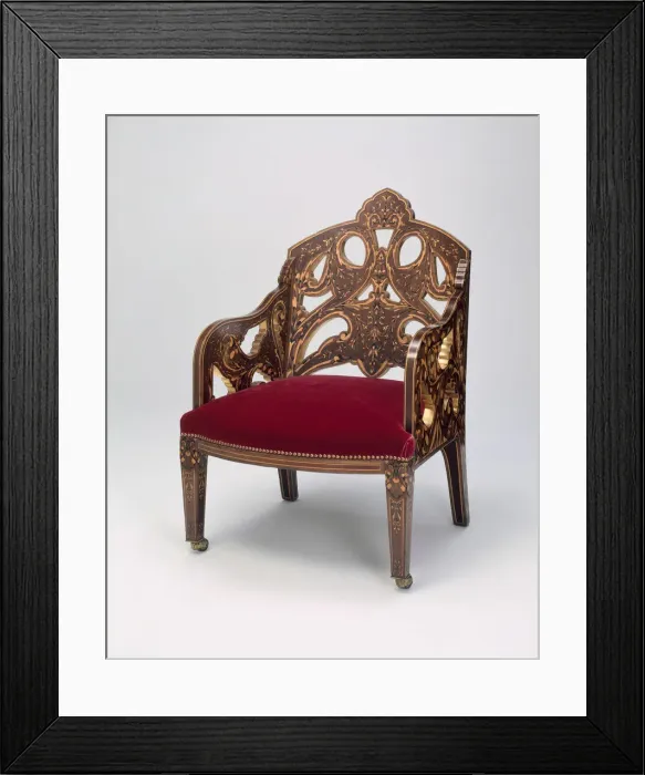 Framed Print : Armchair, London, 1867 / 70. Creator: Owen Jones Framed Print : Armchair, London, 1867 / 70. Creator: Owen Jones