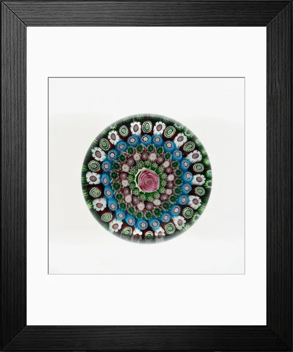 Framed Print : Paperweight, Clichy, 19th century. Creator: Clichy Glassworks Framed Print : Paperweight, Clichy, 19th century. Creator: Clichy Glassworks