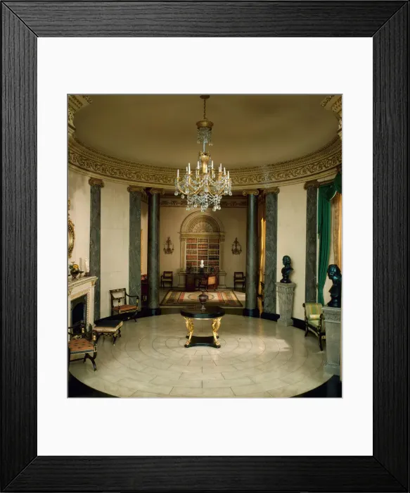 Framed Print : E-13: English Rotunda and Library of the Regency Period, 1810-20, United States, c. 1937 Framed Print : E-13: English Rotunda and Library of the Regency Period, 1810-20, United States, c. 1937