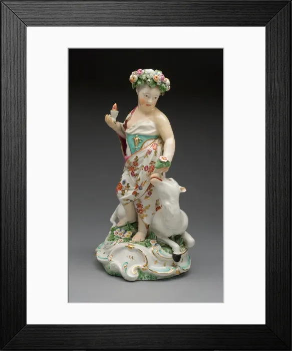 Framed Print : Allegorical Figure of Asia, Derby, 1770 / 80. Creator: Derby Porcelain Manufactory England Framed Print : Allegorical Figure of Asia, Derby, 1770 / 80. Creator: Derby Porcelain Manufactory England