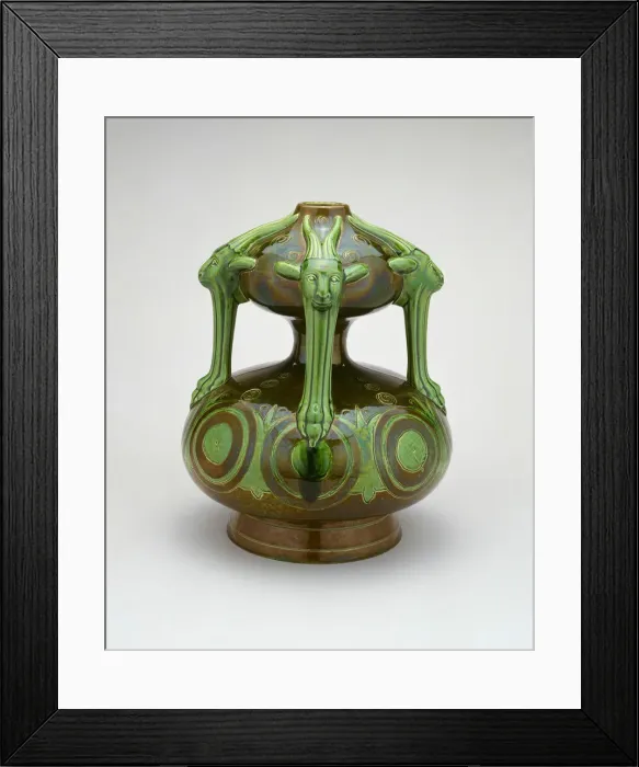Framed Print : Grotesque Vase, Swadlincote, c. 1893. Creator: Christopher Dresser Framed Print : Grotesque Vase, Swadlincote, c. 1893. Creator: Christopher Dresser