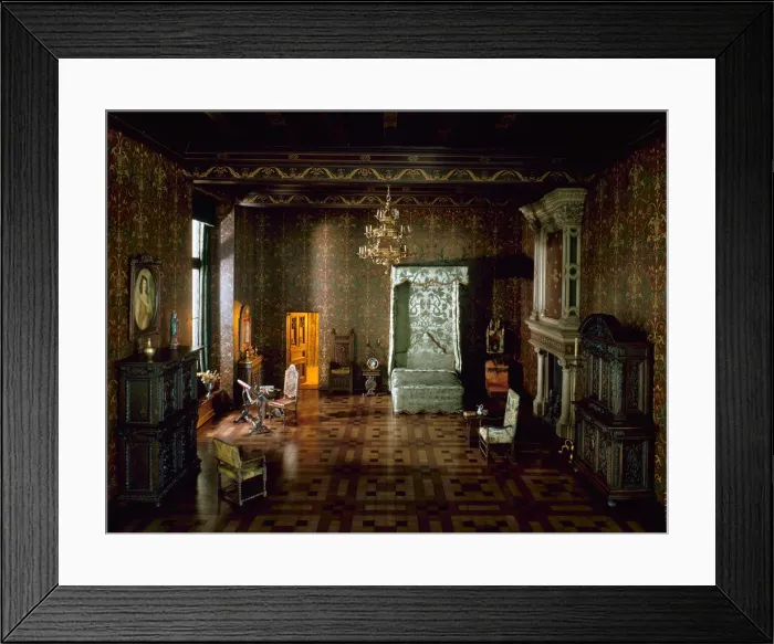 Framed Print : E-17: French Bedroom, Late 16th Century, United States, c. 1937 Framed Print : E-17: French Bedroom, Late 16th Century, United States, c. 1937