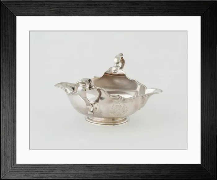 Framed Print : Two-Handled Sauceboat, England, 1730 / 31. Creator: Edward Feline Framed Print : Two-Handled Sauceboat, England, 1730 / 31. Creator: Edward Feline