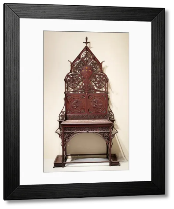 Framed Print : Hall Stand, Coalbrookdale, c. 1870. Creator: Christopher Dresser Framed Print : Hall Stand, Coalbrookdale, c. 1870. Creator: Christopher Dresser