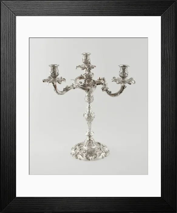Framed Print : Pair of Candelabra, London, 1757 / 58. Creator: James Paltro Framed Print : Pair of Candelabra, London, 1757 / 58. Creator: James Paltro