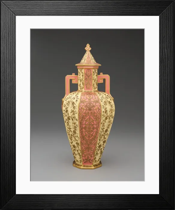 Framed Print : Covered Vase, England, 1884. Creator: Crown Derby Framed Print : Covered Vase, England, 1884. Creator: Crown Derby