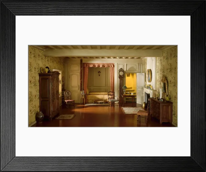 Framed Print : E-22: French Provincial Bedroom of the Louis XV Period, 18th Century, United States, c Framed Print : E-22: French Provincial Bedroom of the Louis XV Period, 18th Century, United States, c