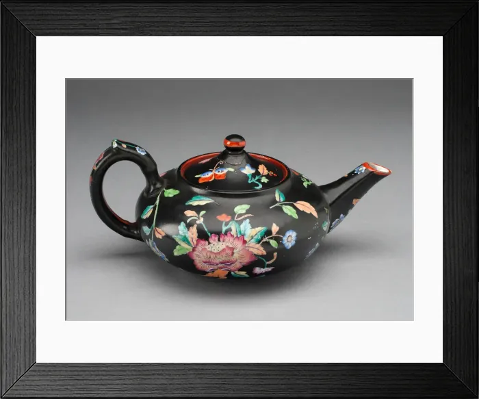 Framed Print : Teapot, Longport, c. 1800. Creator: Davenport Pottery and Porcelain Factories Framed Print : Teapot, Longport, c. 1800. Creator: Davenport Pottery and Porcelain Factories