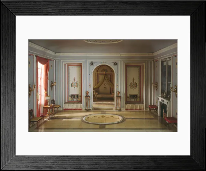 Framed Print : E-25: French Bathroom and Boudoir of the Revolutionary Period, 1793-1804, United States Framed Print : E-25: French Bathroom and Boudoir of the Revolutionary Period, 1793-1804, United States