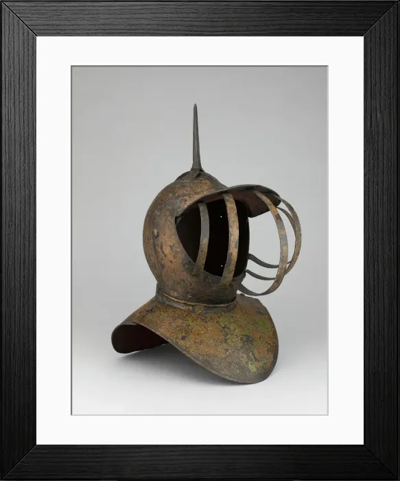 Framed Print : Funerary Close Helmet, England, 1600 / 1700. Creator: Unknown Framed Print : Funerary Close Helmet, England, 1600 / 1700. Creator: Unknown