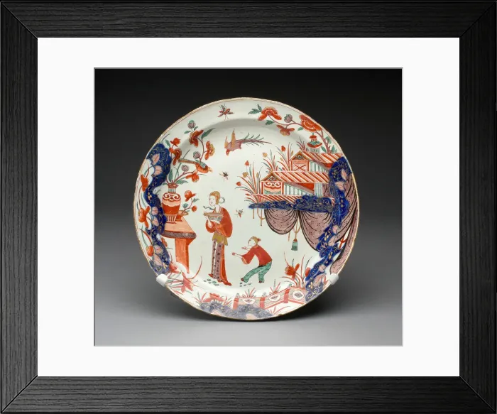 Framed Print : Plate, Delft, c. 1710  /  20. Creator: De Griekesche A