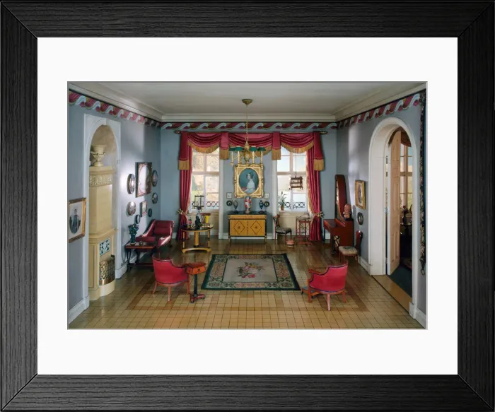 Framed Print : E-28: German Sitting Room of the Biedermeier Period, 1815-50, United States, c. 1937 Framed Print : E-28: German Sitting Room of the Biedermeier Period, 1815-50, United States, c. 1937